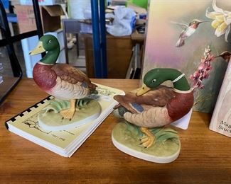 Vintage LEFTON Art Pair of Porcelain Ducks