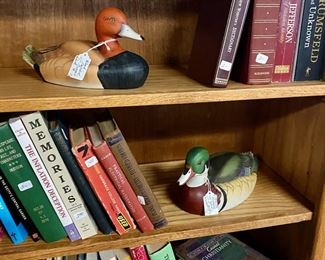 c.1983 Andrea by Sadek Porcelain Duck and a Hand Painted Ceramic Mallard