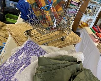 Small Wire Shopping Basket and lots of material