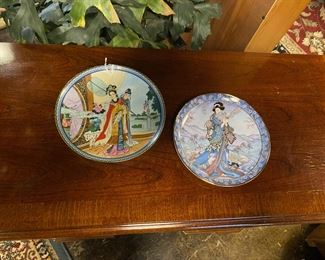 c.1986 BEAUTIES OF THE RED MANSION and ROYAL DOULTON PRINCESS OF THE IRIS, 8" Collectors Plates, Signed and Numbered 