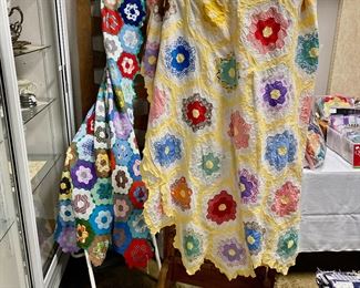 Hand Sewn Beautiful COTTON Quilt Tops