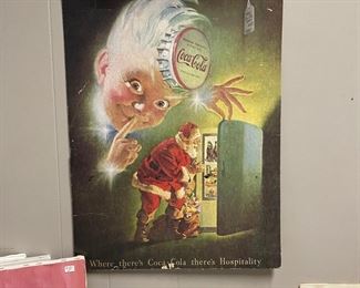 Vintage Original  Coca-Cola Poster (cardboard)