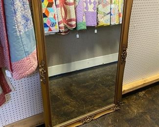 35" x 53" Large Framed Vintage Gold Mirror