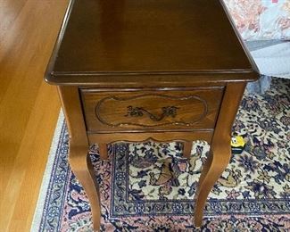 $60 Pair of night stands.  One is as found. 16.5"w x 14"d x 27"h.