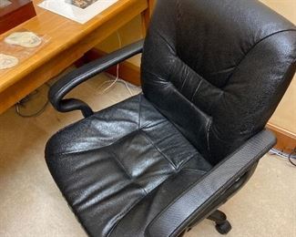 $60 Furniture Work black leather desk chair in excellent condition.