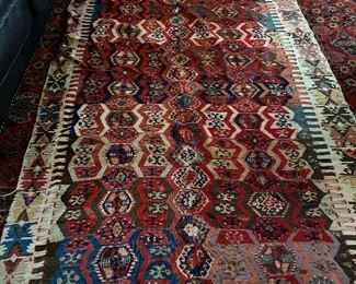 $180 Kilim carpet/ wall hanging rings attached   5’x 10’ 