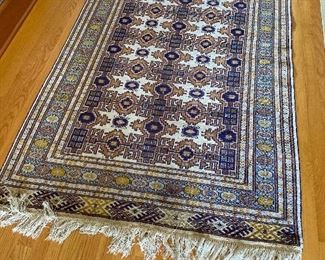 $520  Beautiful  Bokhara wool carpet. 
5’8” x 3’10”
