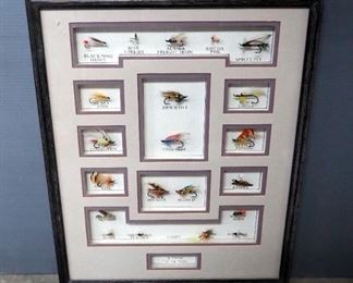 George 7th & Noble "House Of Rods" Fly Lure Wall Display, 21" x 17"