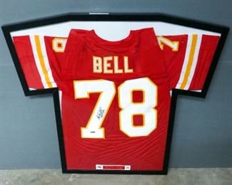 Kansas City Chiefs Autographed Bobby Bell #78 Framed Jersey, 33" x 36"