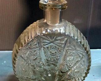 Glass Decanter With Stopper 8.5", Niki De Saint Phalle Perfume Bottle 8.5", Vintage Jenatte Wedding Jar, And More, Qty 6