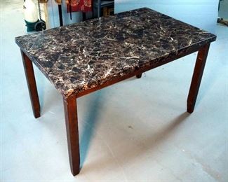 Faux Granite Topped Dining Table, 36" x 60" x 38"