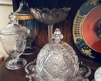 Crystal Butter Bowl.