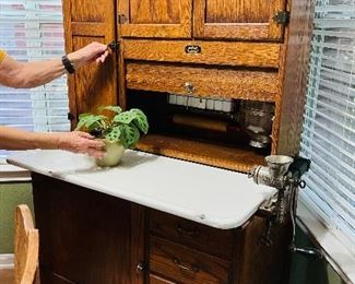 Antique Hoosier Cabinet.