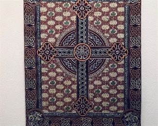 Vintage Celtic Cross Tapestry.