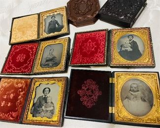 Daguerreotypes, Ambrotypes. 1800's. These are in pristine condition.  Extremely rare.  She has at least 15 of them.