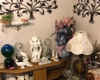 Wall art, figurines and statues all through the house!