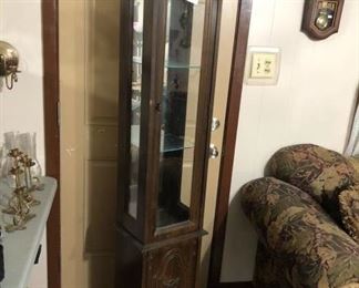 Tall narrow curio cabinet