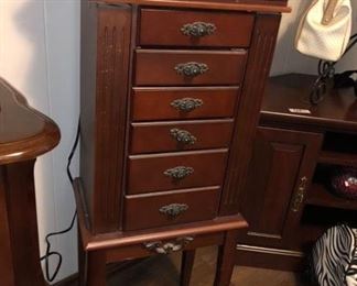 Tall jewelry armoire