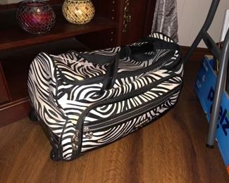 Zebra pattern overnight bag