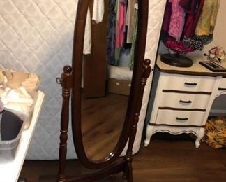 Cherry standing Cheval mirror