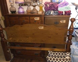 Headboard and matching chest