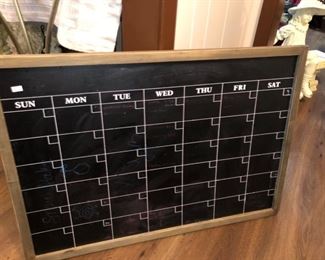 Framed chalk calendar board