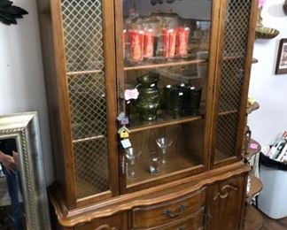 Vintage French Provincial china cabinet