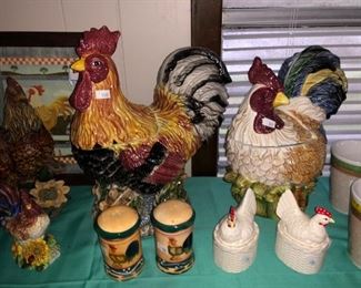 Rooster cookie jars