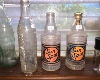 "Big Boy" bottle and two Sun Spot bottles