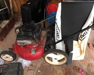 Craftsman push mower w/ rear bagger and side chute