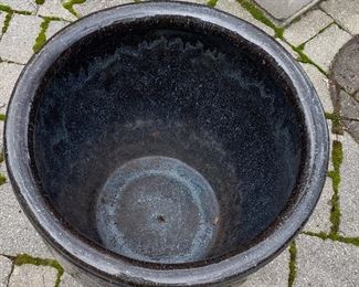 Glazed Ceramic Planters - 2 Available. Each Measures 18" H x 20" D. Photo 2 of 2. 