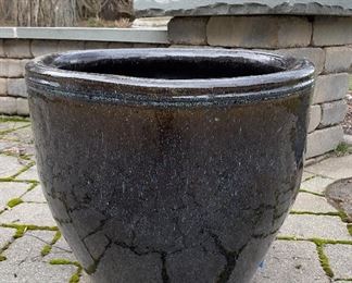 Glazed Ceramic Planters - 2 Available. Each Measures 18" H x 20" D. Photo 1 of 2. 