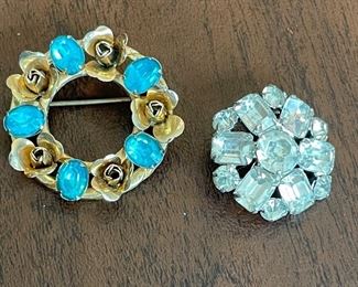Costume Jewelry Pins. 