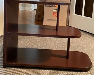 Three-Shelf Side Table. Measures 27" W x 22" D. 