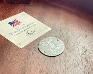 Baker Furniture Mahogany Display Pedestal. Measures 41.5" H x 12" D. Photo 2 of 2. 