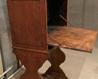 Antique Primitive Drop-Front Writing Desk. Measures 27.5" W x 15" D x 48" H. Great As Is But Ask Us About Custom Painting! Photo 2 of 5.