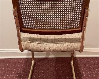 Cesca-Style Upholstered Seat Natural Cane Dining Chair - 1 Available. Photo 2 of 3. 