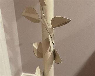 Rustic Metal Painted Leaf Floor Lamp. Measures 56" H. Photo 3 of 3. 