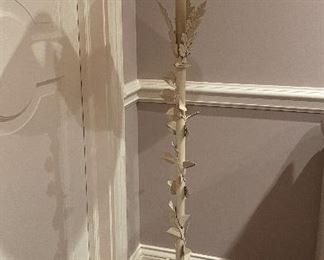 Rustic Metal Painted Leaf Floor Lamp. Measures 56" H. Photo 1 of 3. 