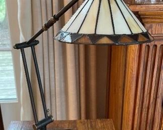 Mission / Tiffany Style Task Lamp. 