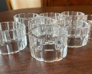 Set of 8 Glass Napkin Holders. 