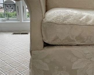 Hickory Chair Damask Upholstered Sofa - 2 Available. Each Measures 84" W x 34" D. Photo 4 of 5. 