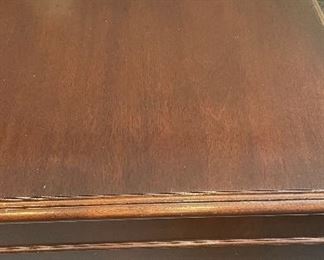 Mahogany Executive Desk. Measures 68" W x 35" D. Photo 5 of 5.