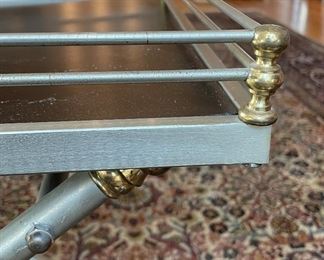 Tray Table with Brass Gallery. Photo 2 of 3.  