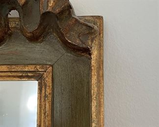 Green Mirror with Gilt Trim. Measures 53" x 14". Photo 3 of 3. 