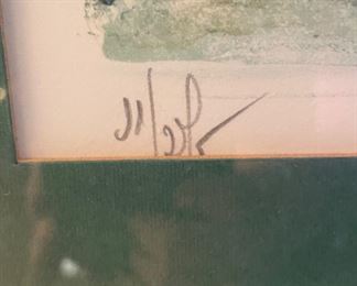Signed and Numbered Lithograph. Photo 2 of 3. 