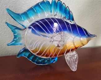 Blown glass fish, approx 8 - 10"