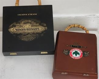 Vintage wooden cigar box purses