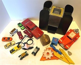 11 Vintage Toy Cars, Card Shufflers, More