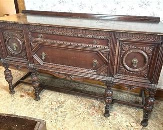 Antique Depression Era Sideboard Buffet